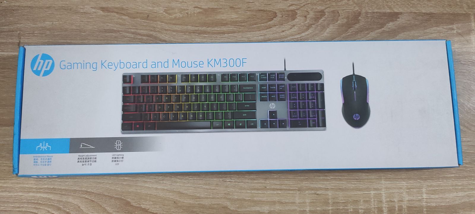 Bộ Bàn Phím Và Chuột HP Có Dây Chuyên Game Led 7 Màu KM300F