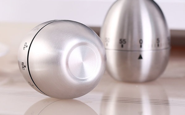Đồng Hồ Hẹn Giờ Cơ Học Nhà Bếp Hình Quả Trứng Vỏ Inox