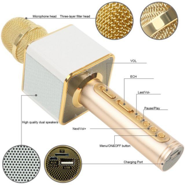 Sd-08 – Micro Karaoke Kèm Loa Bluetooth 3 Trong 1