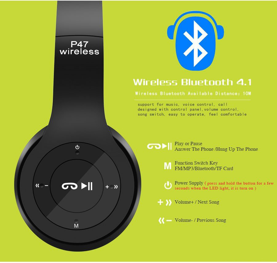 Tai Nghe Bluetooth Chụp Tai P47