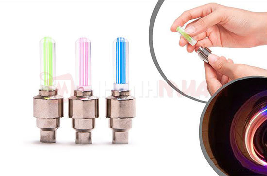 Bộ 2 Đèn Led Gắn Van Xe Hình Trụ