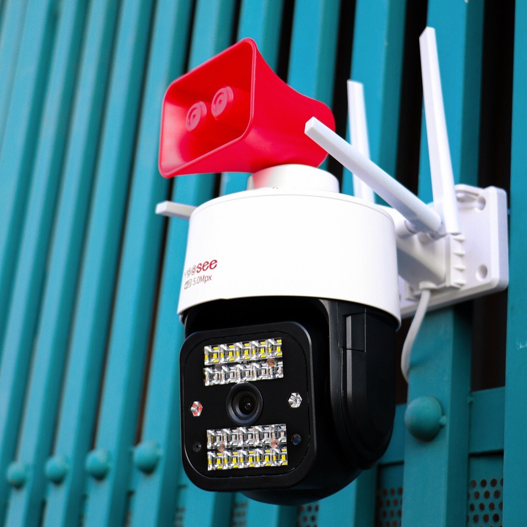 Camera Yoosee Ptz Kèm Loa Lớn 5.0Mpx 4 Râu Ptz-20L-Db-5.0, Hỗ Trợ Đèn Báo Động Cao Cấp