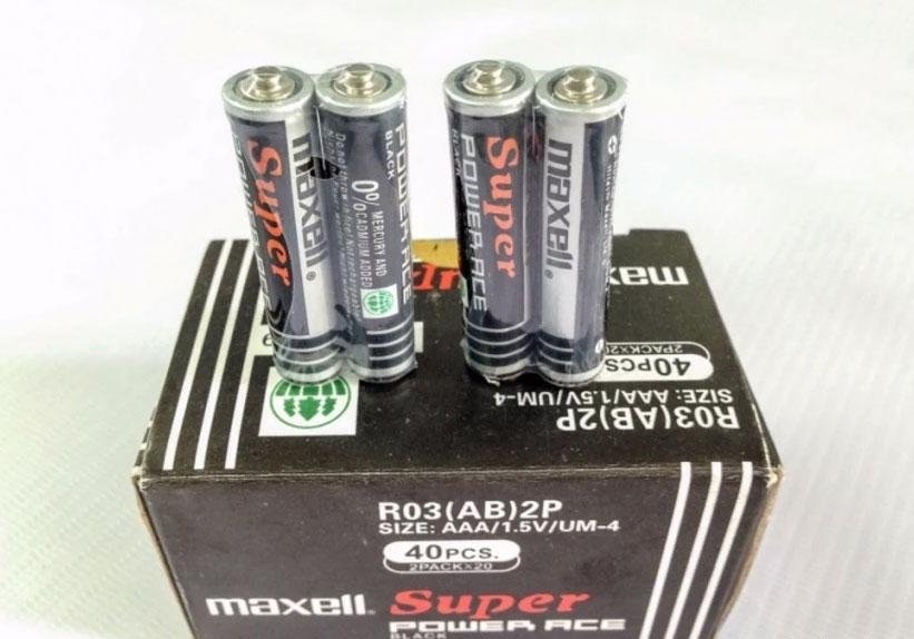 Hộp 40 Viên Pin Tiểu AAA Maxell Super 1.5V (Đen)