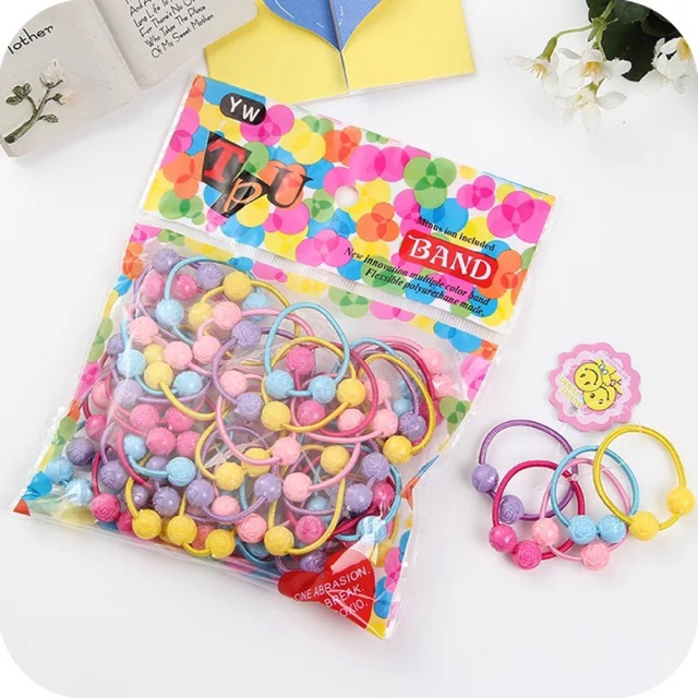 Combo 50 Dây Cột Tóc Cho Bé