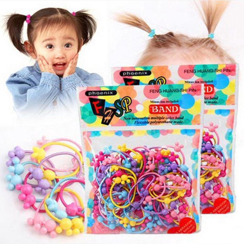 Combo 50 Dây Cột Tóc Cho Bé