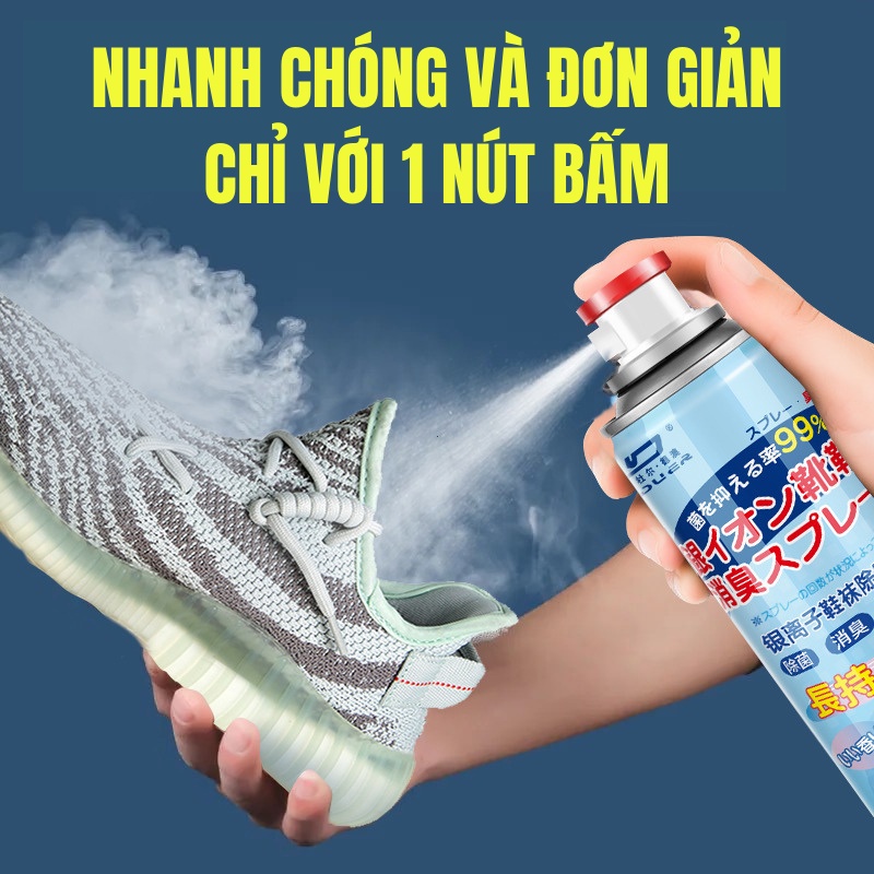 Chai Xịt Khử Mùi Chống Khuẩn Giày