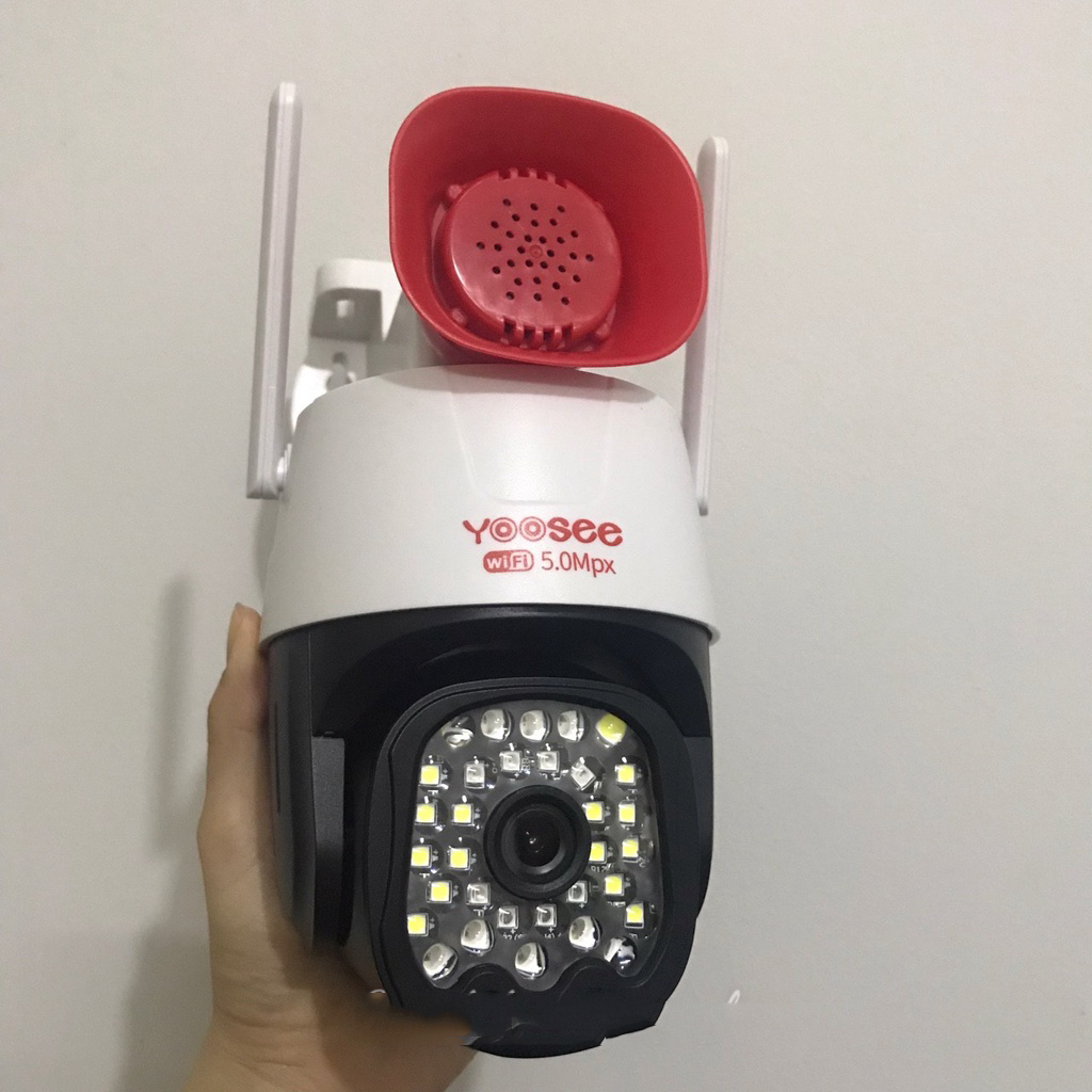 Camera Yoosee Ptz Kèm Loa Lớn 5.0Mpx 4 Râu Ptz-32L-Db-5.0, Hỗ Trợ Đèn Báo Động Cao Cấp