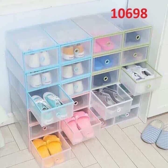Hộp Đựng Giày Dép Bằng Nhựa Trong Suốt (Có Lỗ Thoát Hơi Ẩm)