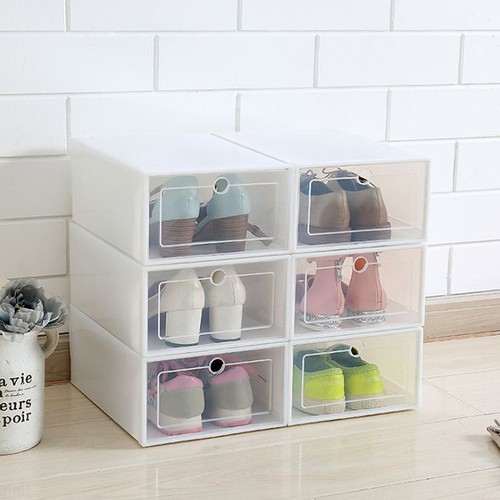 Hộp Đựng Giày Dép Bằng Nhựa Trong Suốt (Có Lỗ Thoát Hơi Ẩm)