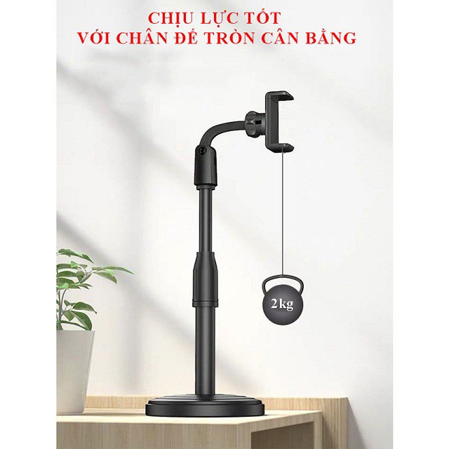 Giá Đỡ Điện Thoại Livestream, Quay Phim, Ghi Hình Xoay 360 Có Đế