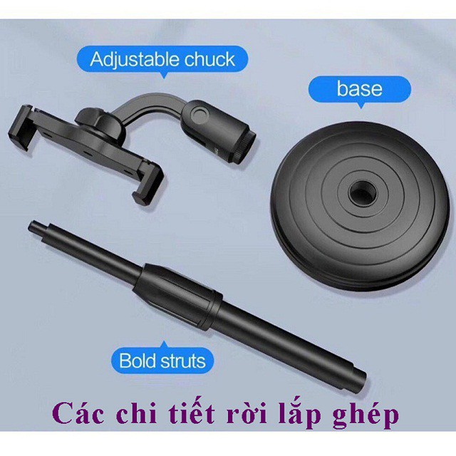 Giá Đỡ Điện Thoại Livestream, Quay Phim, Ghi Hình Xoay 360 Có Đế