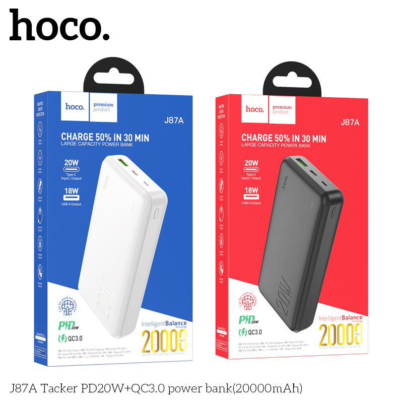 J87A Sdp - Sạc Nhanh 20W Qc3.0-20.000Mah