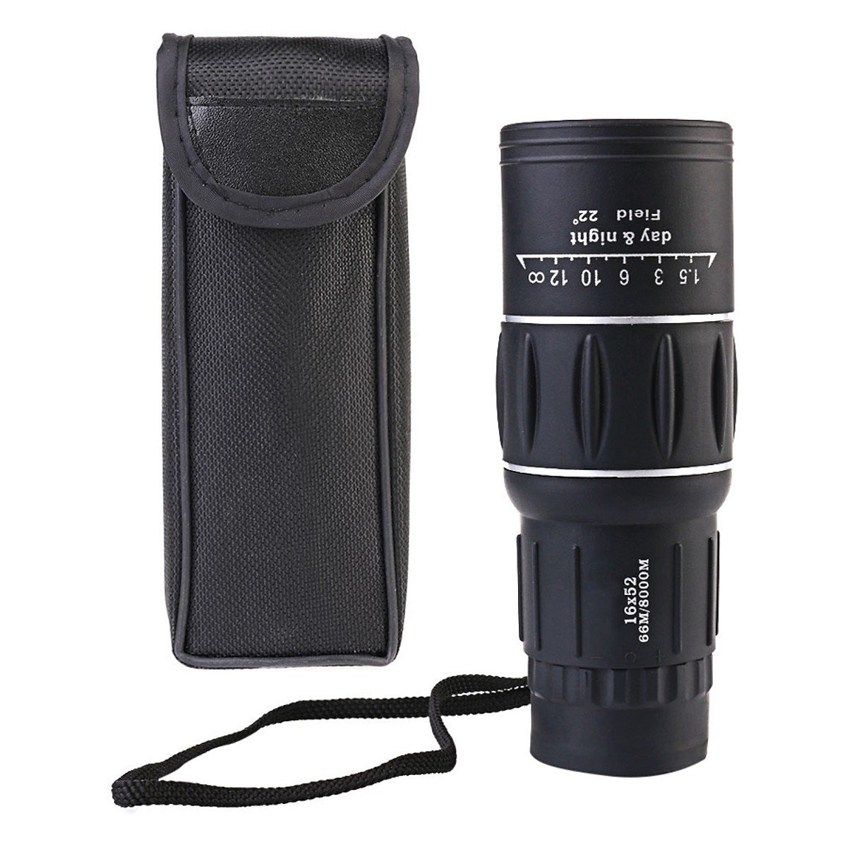 Ống Nhòm Một Mắt Siêu Nét Bushnell Monocular 16x52 66m/8000m Cao Cấp + Tặng Kèm Túi Đựng