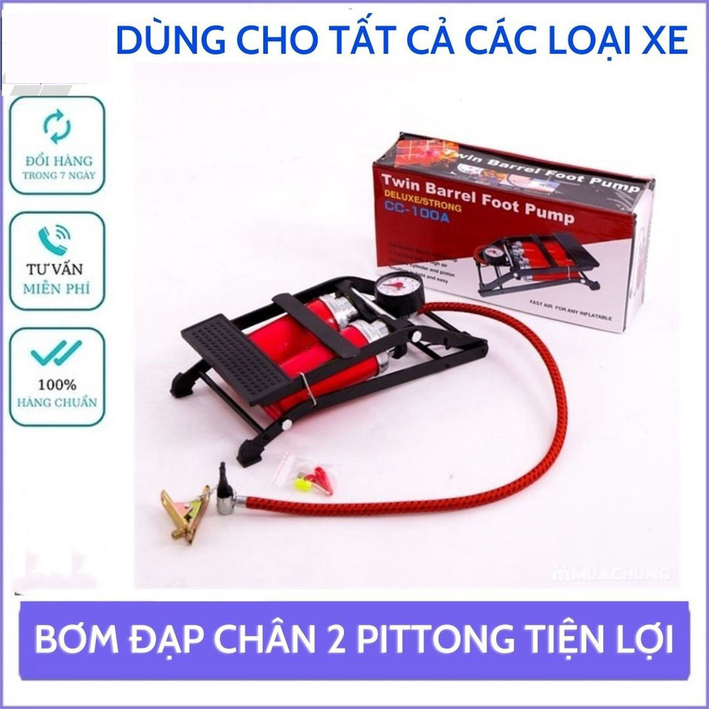 Máy Bơm Lớp Xe 2 Ống Hơi Da Li Shen 49X31X47Cm
