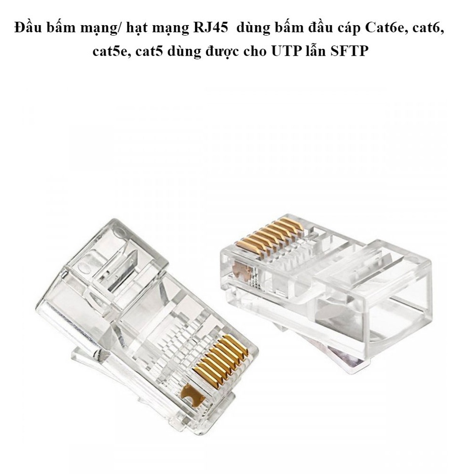 Đầu Mạng Rj45 Vsp-Link Cat5E Xuyên Thấu