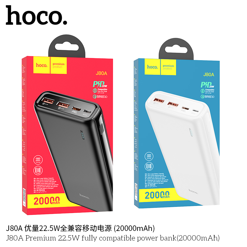 Pin Sạc Dự Phòng Hoco J80A 20000Mah Pd 22.5W +Qc 3.0