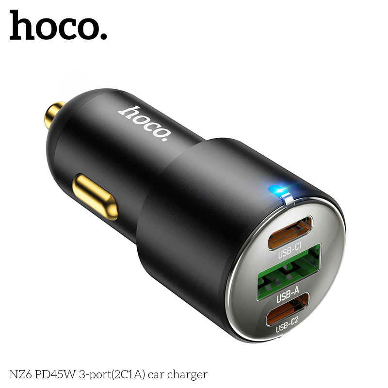 Cốc Sạc Xe Hơi Cao Cấp Nz6 Pd45W+ Q.c 3.0