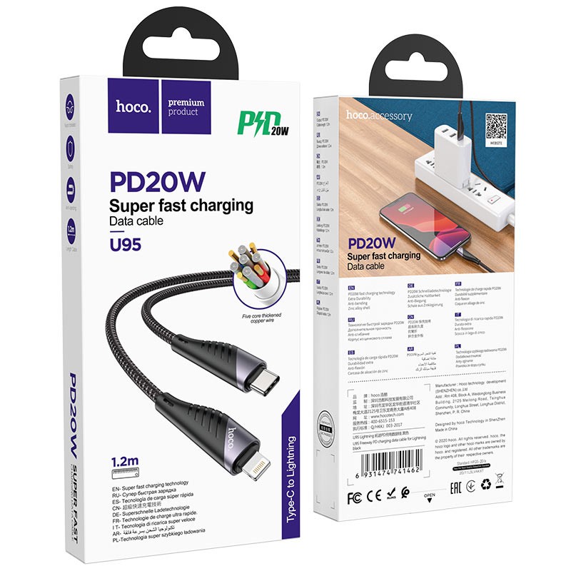 Cáp Sạc Đầu Typec Ra IP Hoco U95