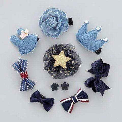 Set 10 Kẹp Tóc Băng Đô Cho Bé Gái