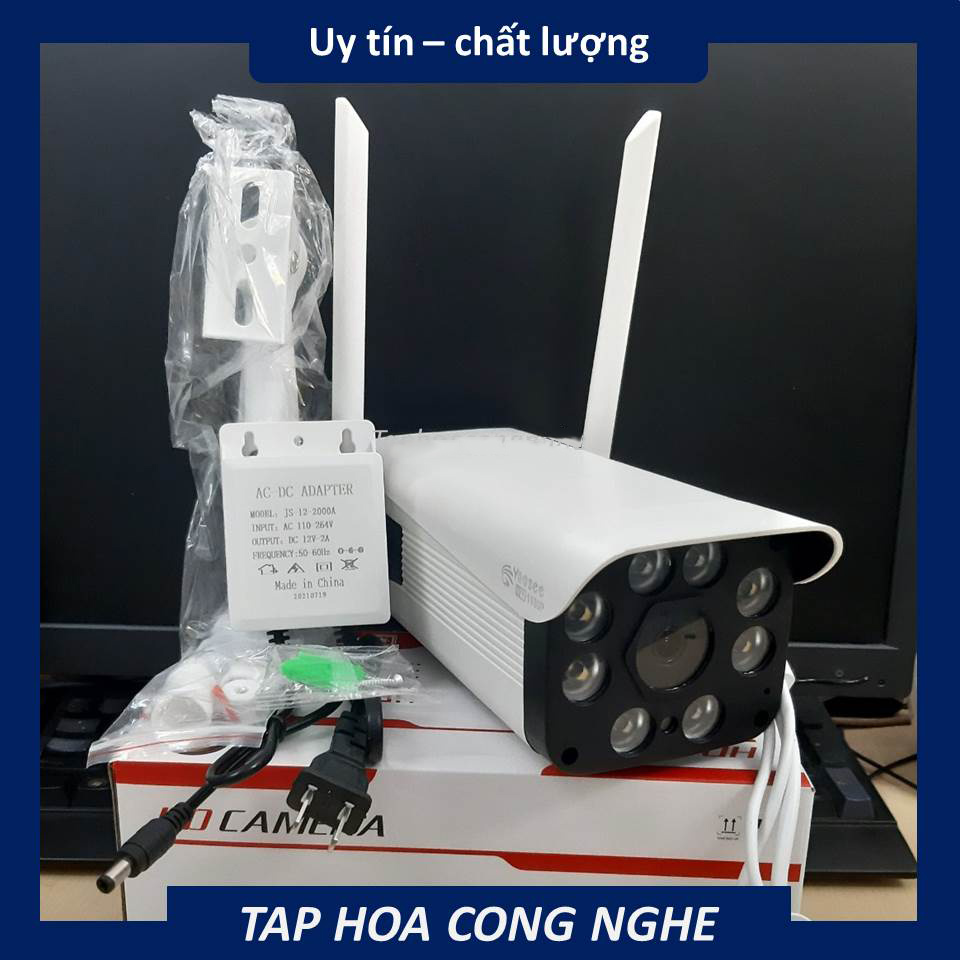 Camera Yoosee Ngoài Trời 218S 8 Led Full HD Hồng Ngoại Kèm Đế Và Adapter