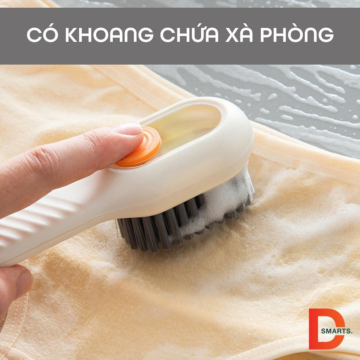 Bàn Chải Chà Giày Có Ngăn Đựng Xà Phòng