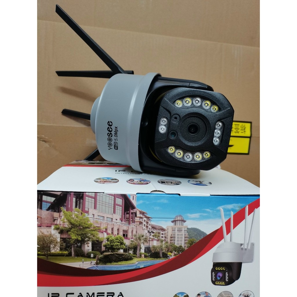 Camera Yoosee PTZ 5.0Mpx Ngoài Trời 15 Led 4 Râu Xoay 360°