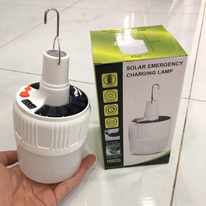 Bóng Trụ Tích Điện Solar V51 Ko Remote