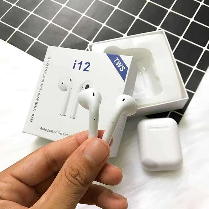 Tai Nghe Bluetooth I12 TWS 5.0 Không Dây Có Đế Sạc