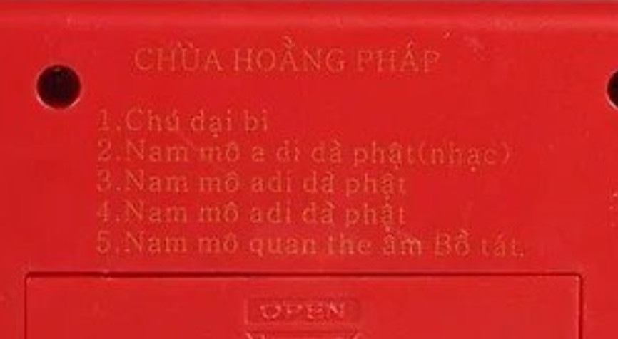 Máy Nghe Tụng Kinh Niệm Phật 5 Bài Kèm Adapter