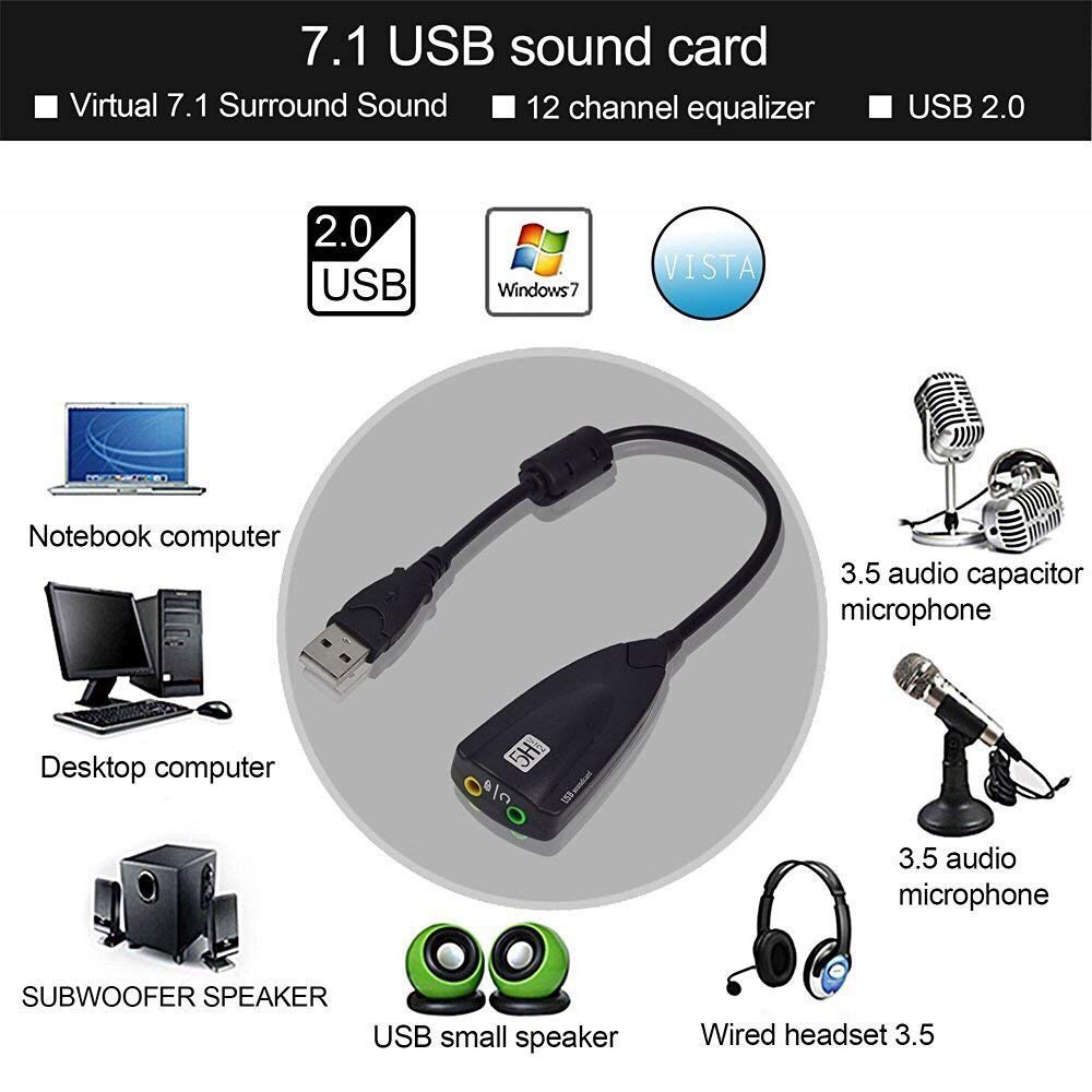 USB 7.1 SOUND CARD 5HV2