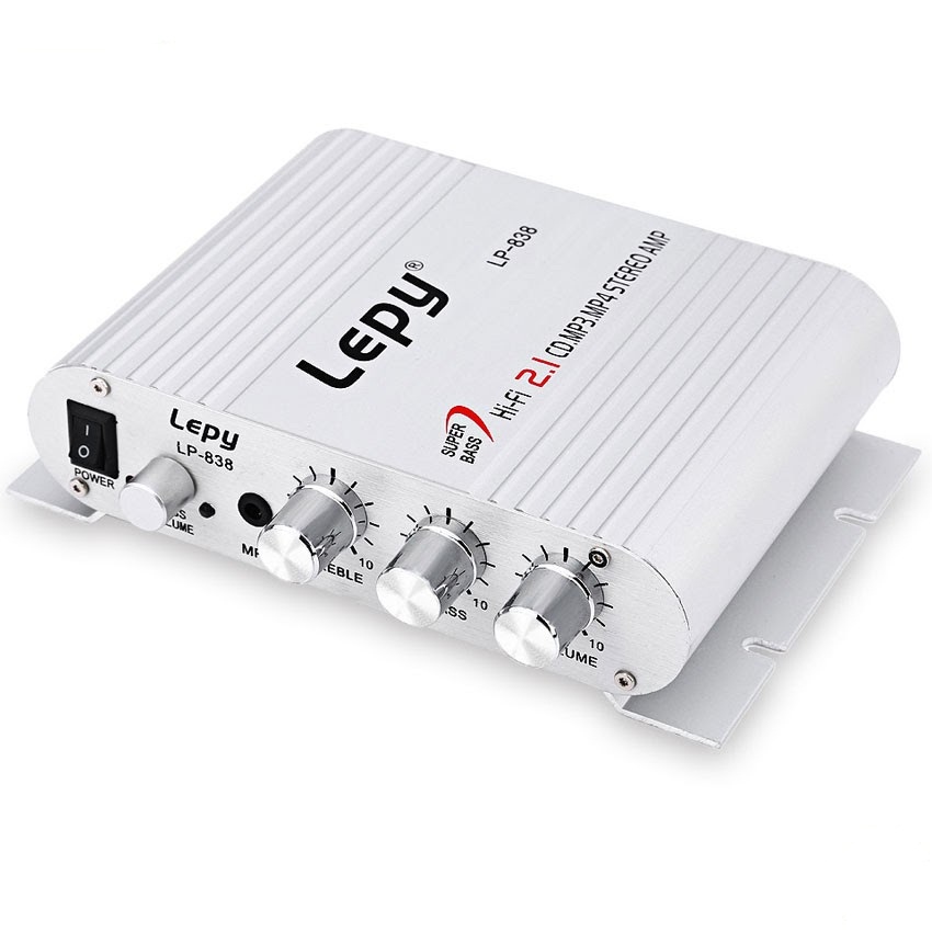Ampli Mini Lepy Hi-Fi 2.1 Lp-838 Cao Cấp + Kèm Adapter