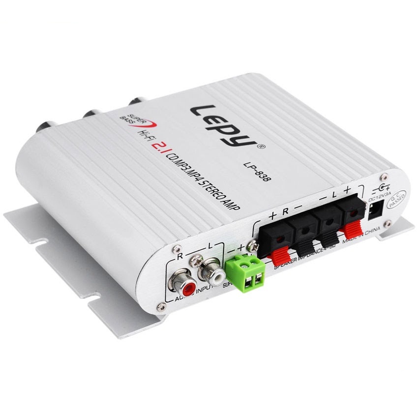 Ampli Mini Lepy Hi-Fi 2.1 Lp-838 Cao Cấp + Kèm Adapter