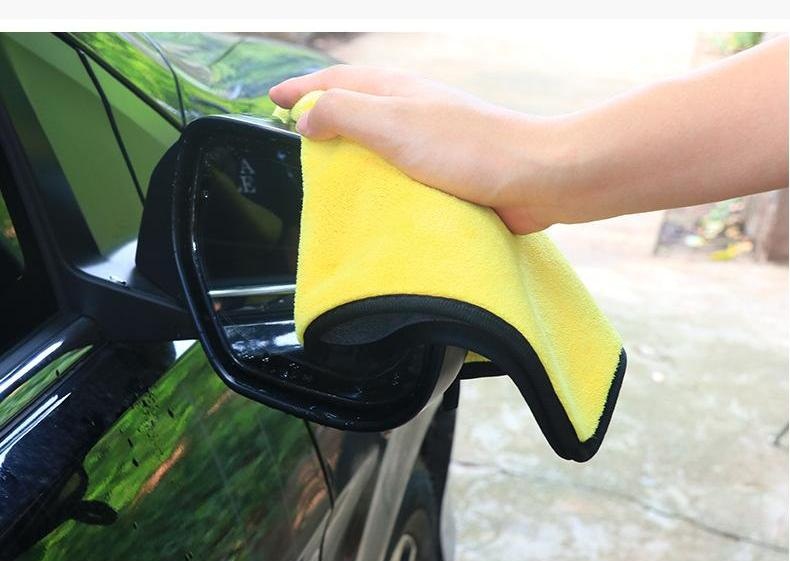 Khăn Lau Xe Microfiber 2 Lớp Chuyên Dụng Vải Bông Mềm Thấm Hút Tốt 30x30cm - KL3030