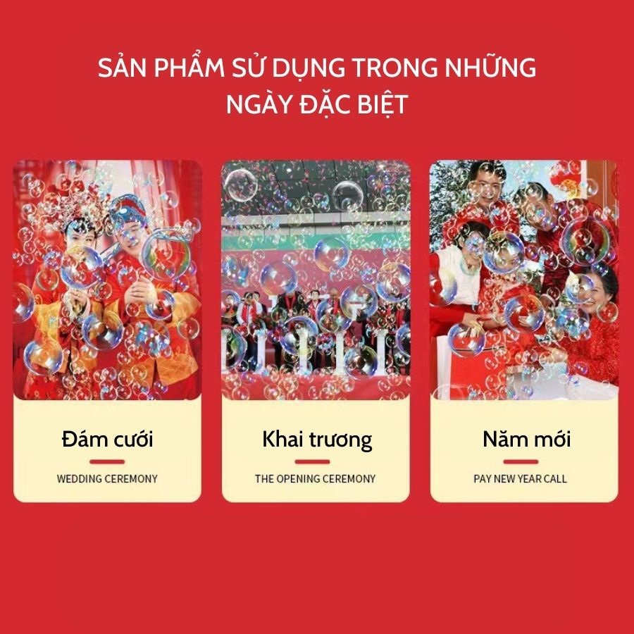 Loa Thổi Bong Bóng Pháo Hoa Tự Động Có Đèn Led Kèm Nhạc Trang Trí Ngày Lễ, Tết
