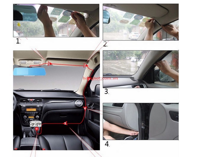 Camera Hành Trình Dạng Gương Chiếu Hậu Hd Vehicle Traveling Data Recorder
