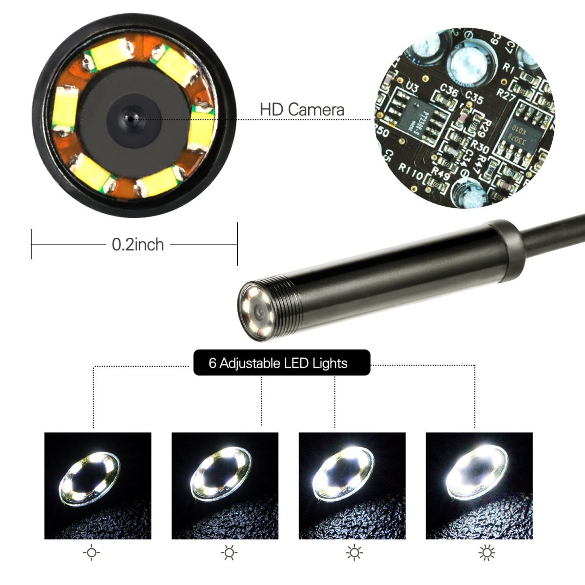 Camera Nội Soi Android 5.5Mm Dài 1M