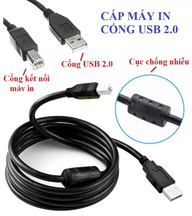 Cable USB IN Chống Nhiễu TỐT 3M Cable USB IN Chống Nhiễu TỐT 3M