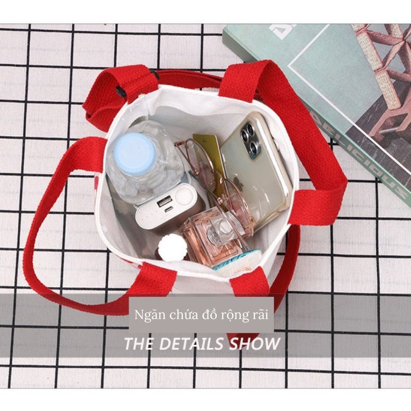 Túi Đeo Bằng Vải Hình Gấu