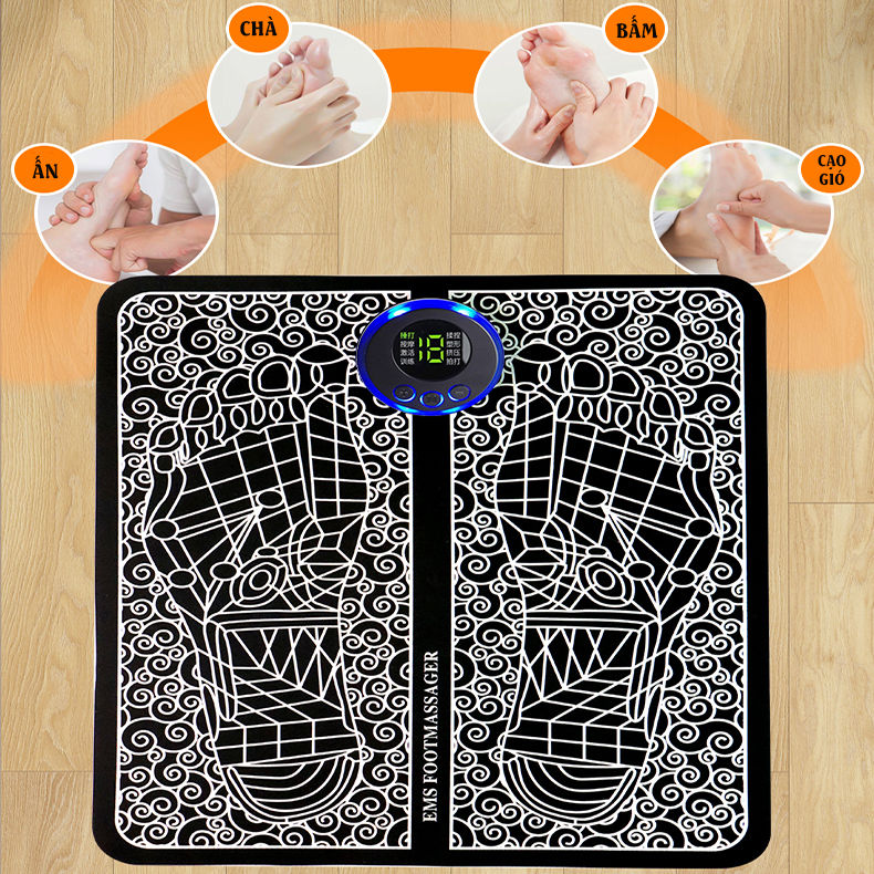 Thảm Massage Chân Ems Sạc Usb Kèm Remote Thảm Massage Chân Ems Sạc Usb Kèm Remote