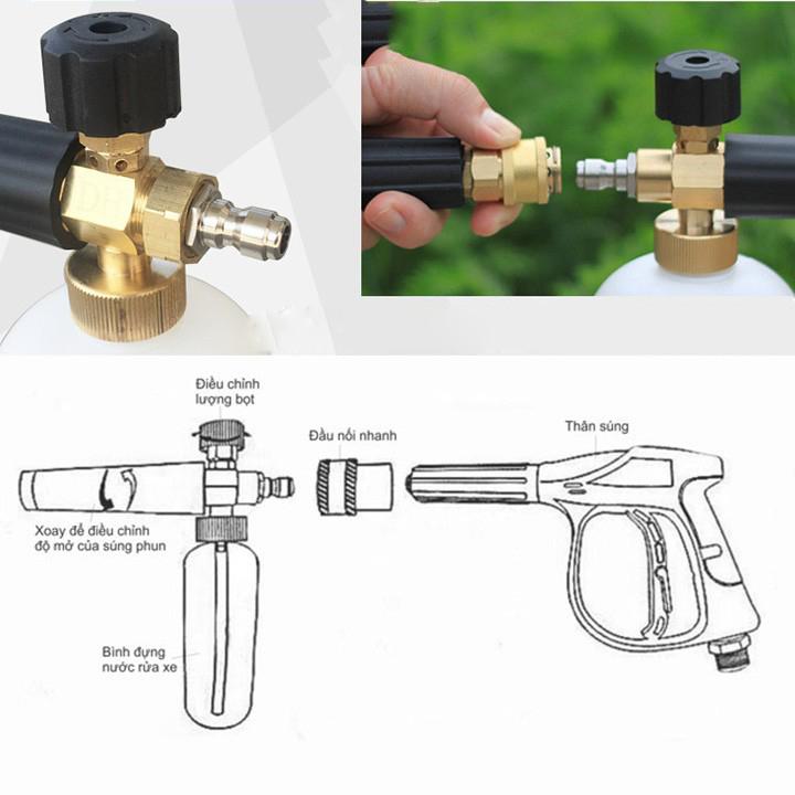 Bình Bọt Tuyết Rửa Xe Cầm Tay