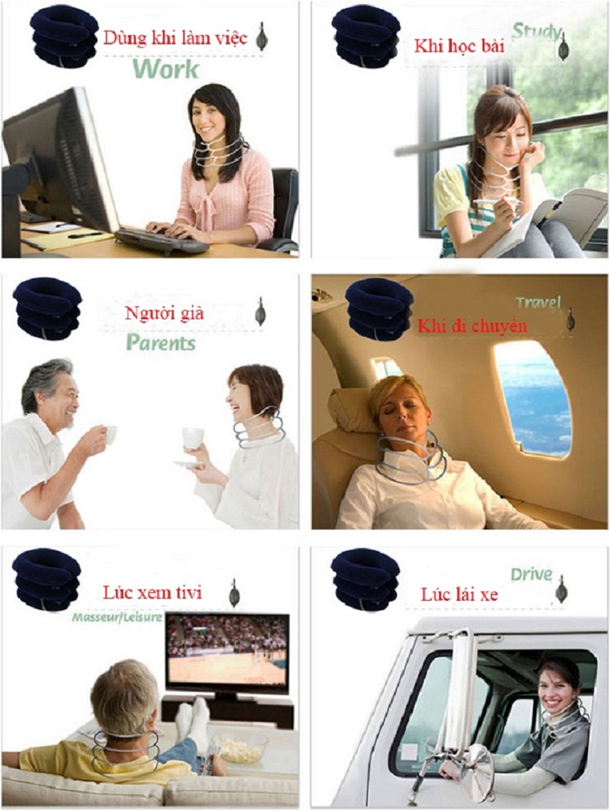 Đai Gối Hơi Trị Liệu Kéo Giãn Đốt Sống Cổ Đai Gối Hơi Trị Liệu Kéo Giãn Đốt Sống Cổ