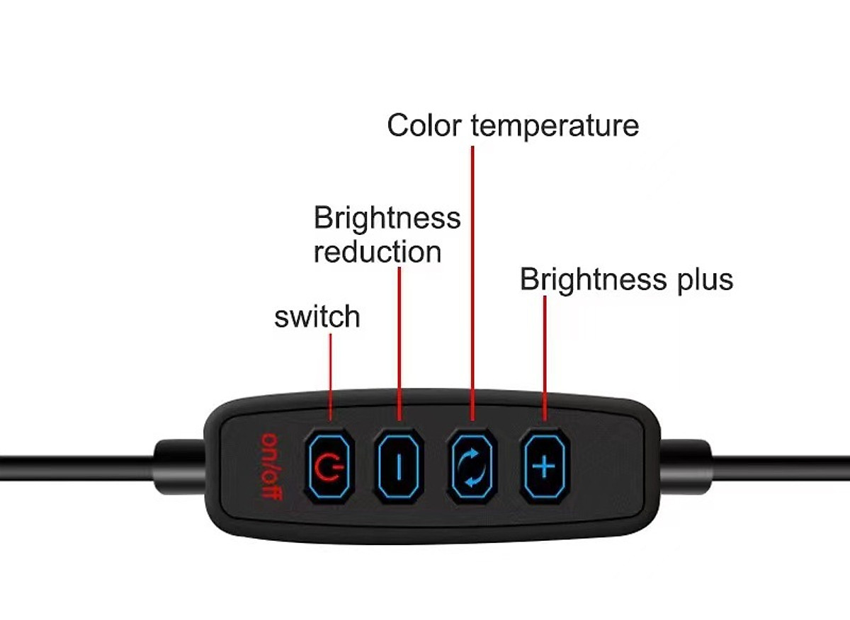 Đèn Livestream 6In 16Cm 2 Khung Điện Thoại