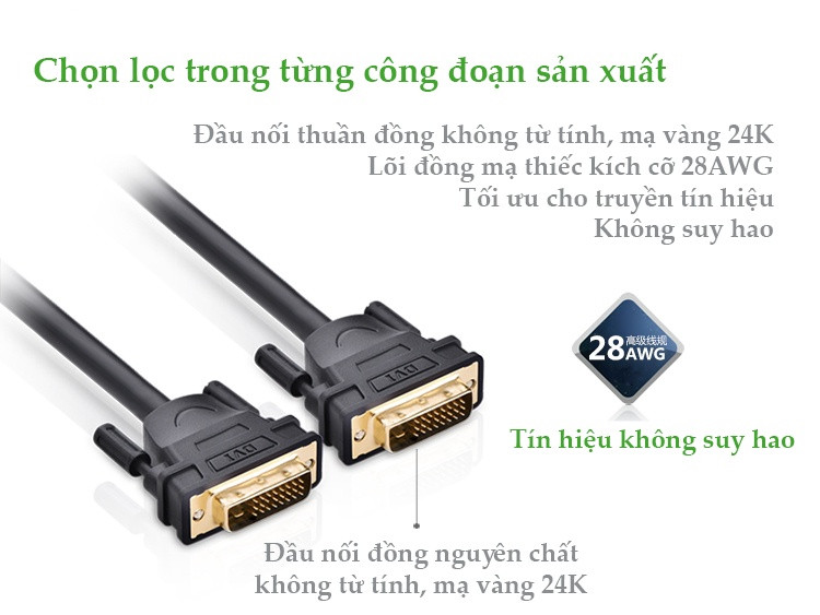 CÁP 2 ĐẦU DVI 1.5 M CÁP 2 ĐẦU DVI 1.5 M