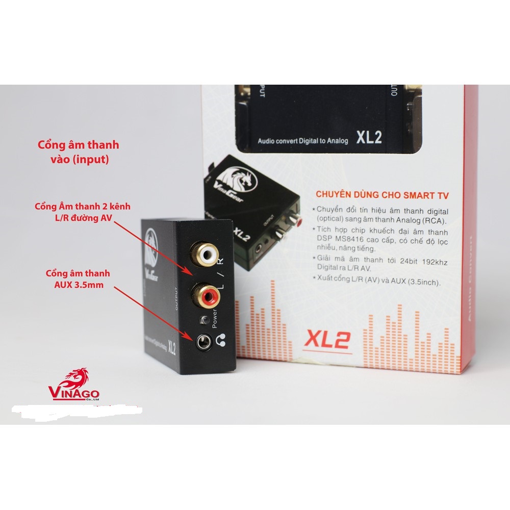 Bộ Chuyển Optical Xl2 Âm Thanh Kèm Cáp 1.5M