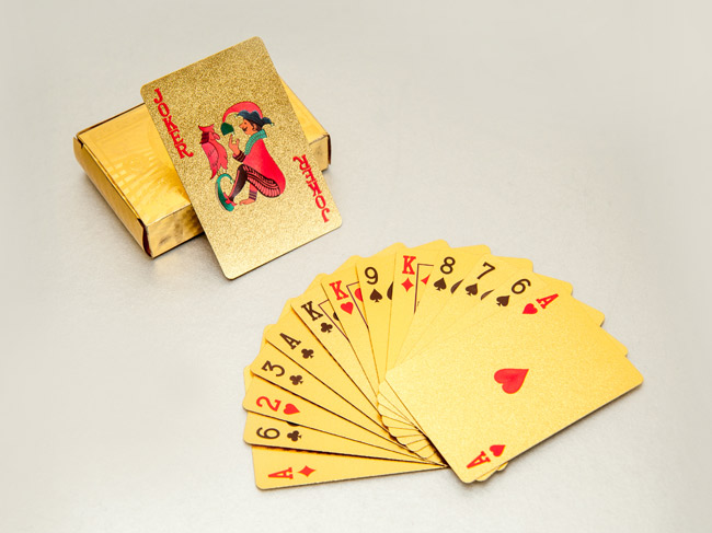 Bộ Bài Tây Mạ Vàng 24K