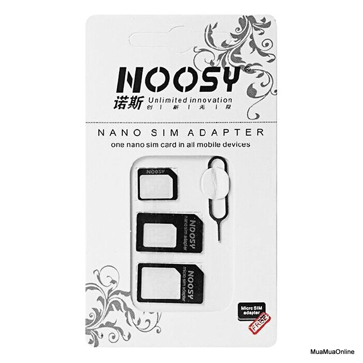 Bộ Chuyển Đổi Sim Đa Năng Noosy Tặng Que Chọc Sim Cao Cấp