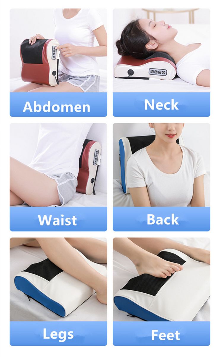 Gối Massage Vai Gáy Cột Sống 30X20X9Cm