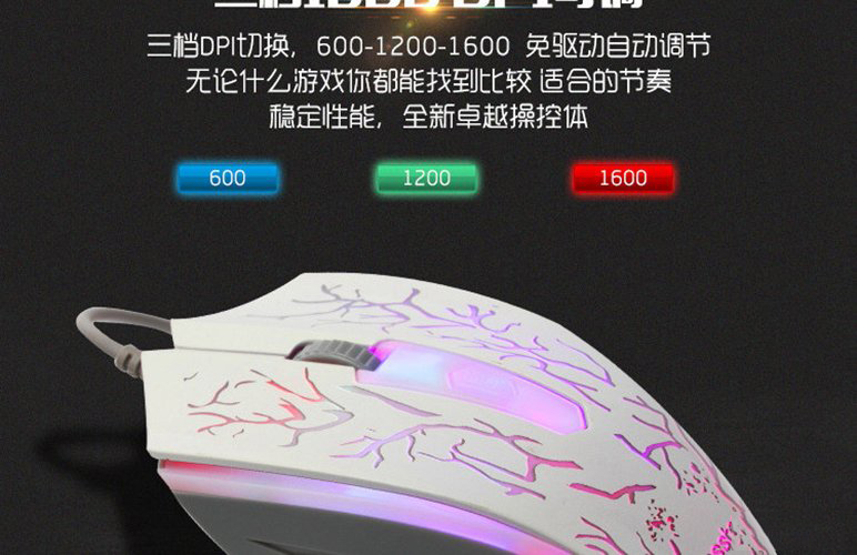 Bộ Chuột Và Bàn Phím Chuyên Game Có Led BOSSTON 837