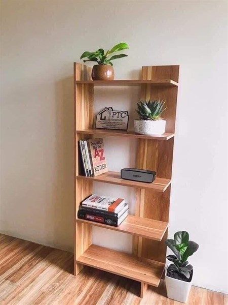 Kệ Gỗ Góc Tường 5 Tầng Loại To Lớn Bằng Gỗ(Kệ Góc)