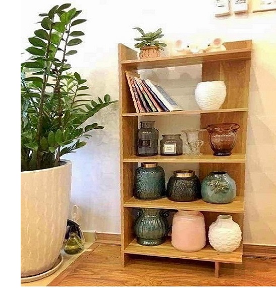 Kệ Gỗ Góc Tường 5 Tầng Loại To Lớn Bằng Gỗ(Kệ Góc)